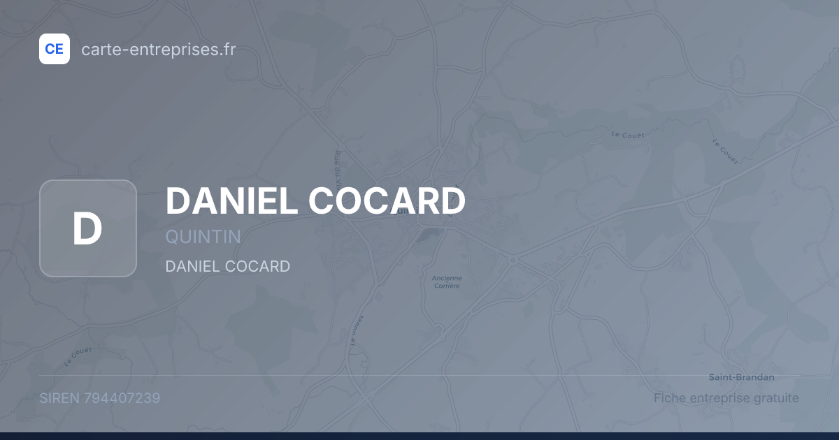 DANIEL COCARD — 794407239 — fiche entreprise