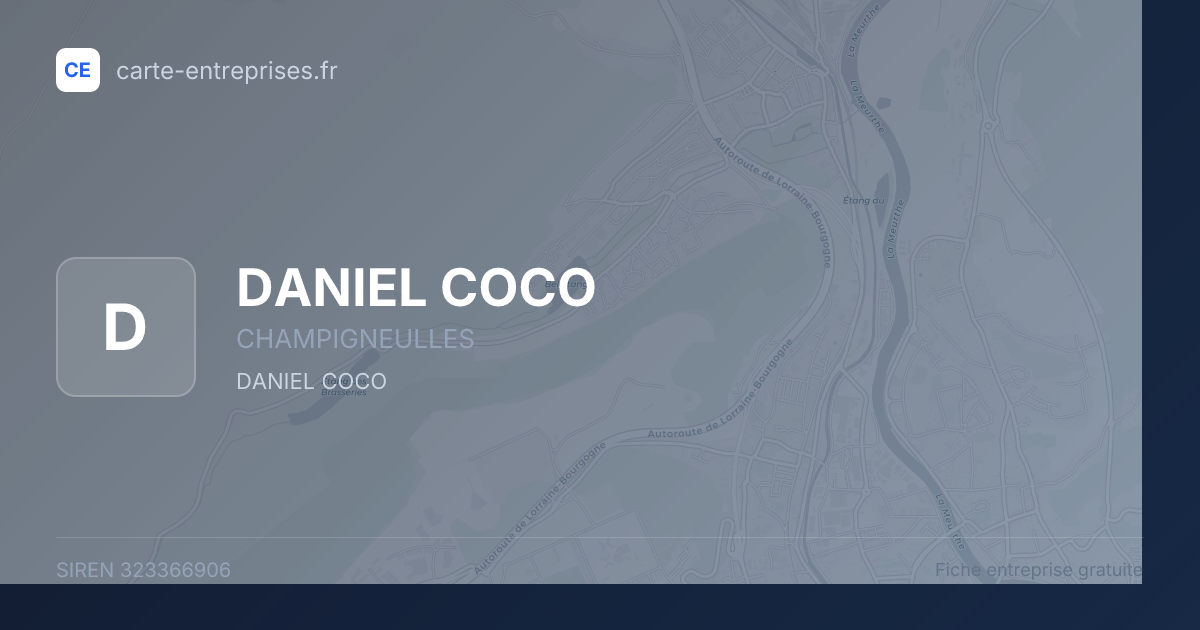 DANIEL COCO — 323366906 — fiche entreprise