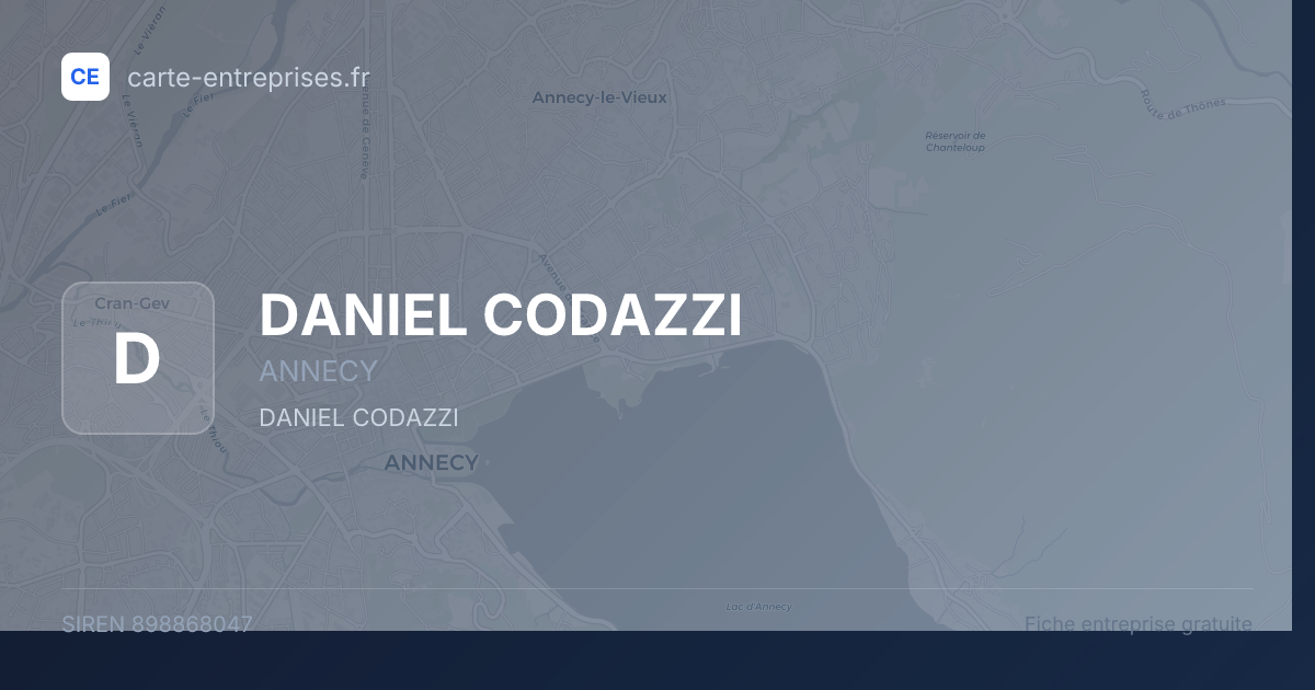 DANIEL CODAZZI — 898868047 — fiche entreprise