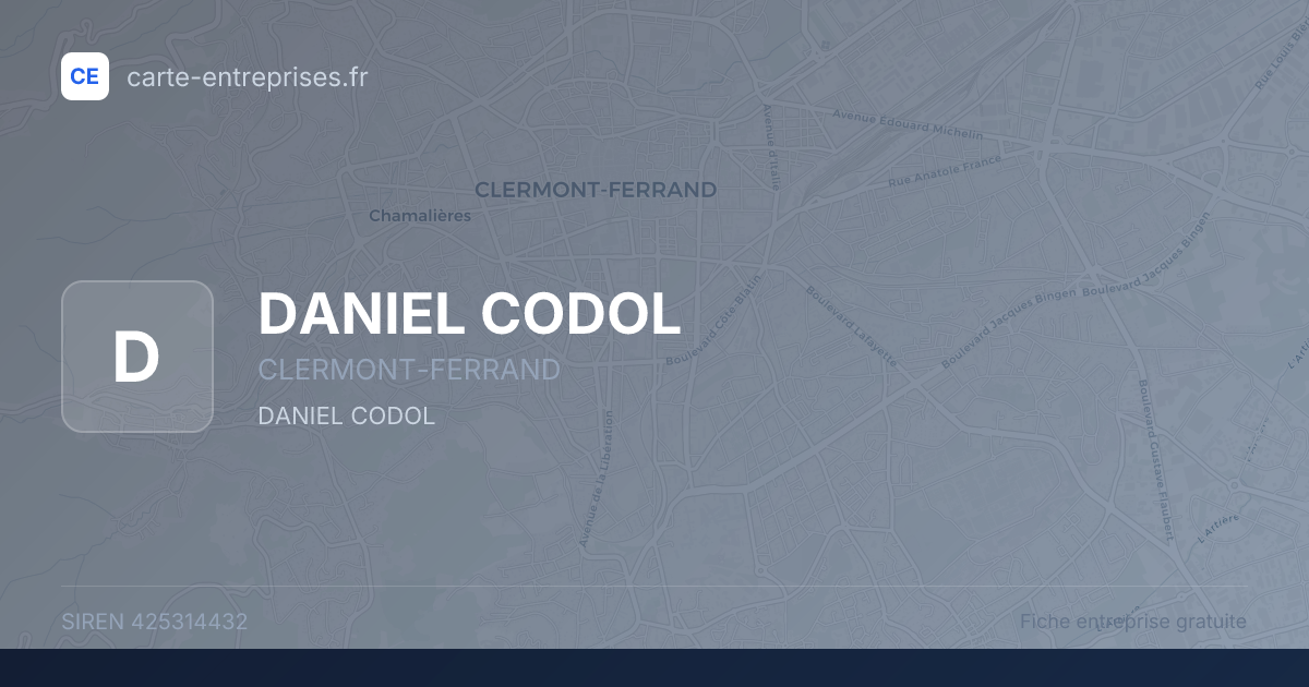 DANIEL CODOL — 425314432 — fiche entreprise