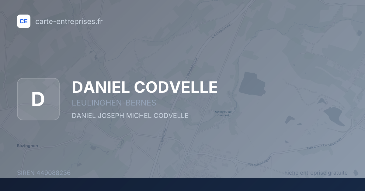 DANIEL CODVELLE — 449088236 — fiche entreprise