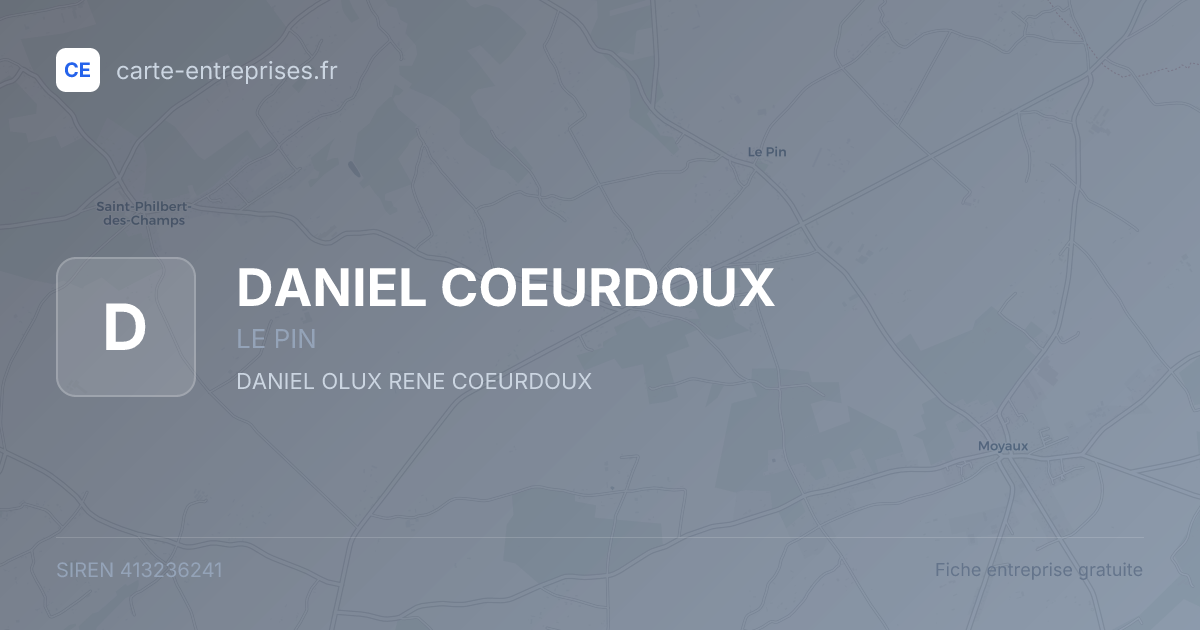 DANIEL COEURDOUX — 413236241 — fiche entreprise