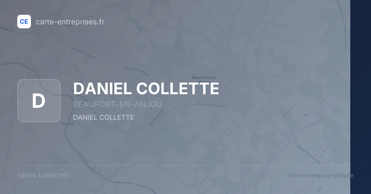 DANIEL COLLETTE — 449867167 — fiche entreprise