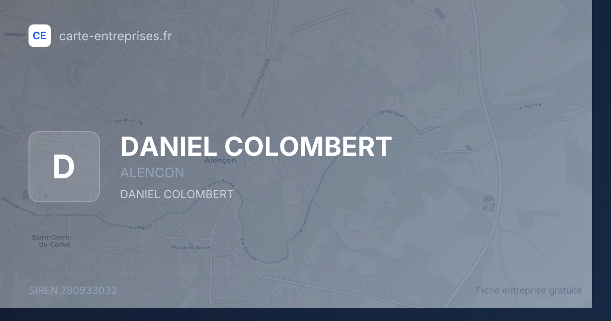 DANIEL COLOMBERT — 780933032 — fiche entreprise