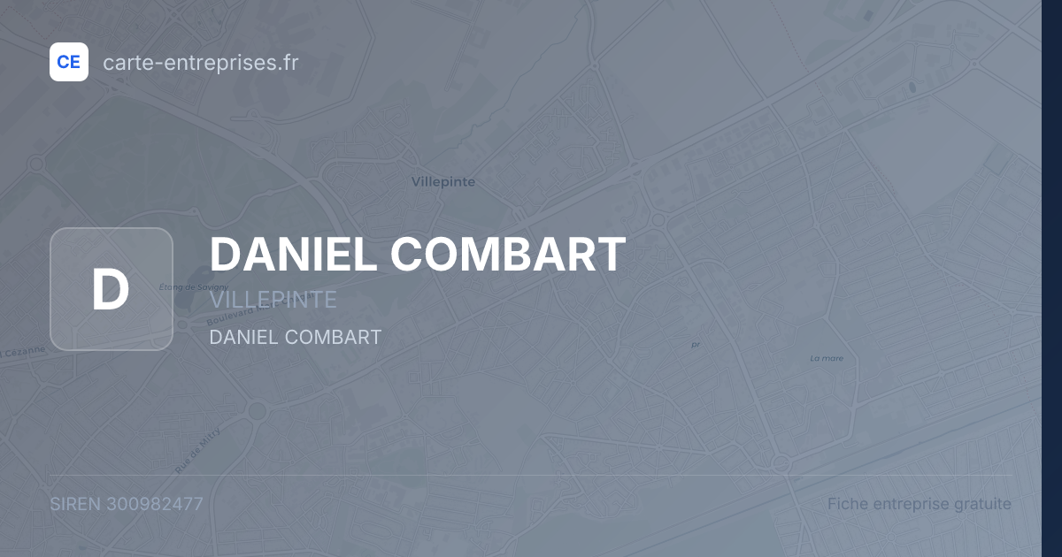 DANIEL COMBART — 300982477 — fiche entreprise