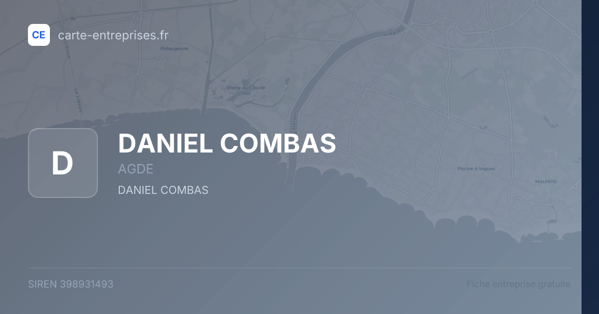 DANIEL COMBAS — 398931493 — fiche entreprise