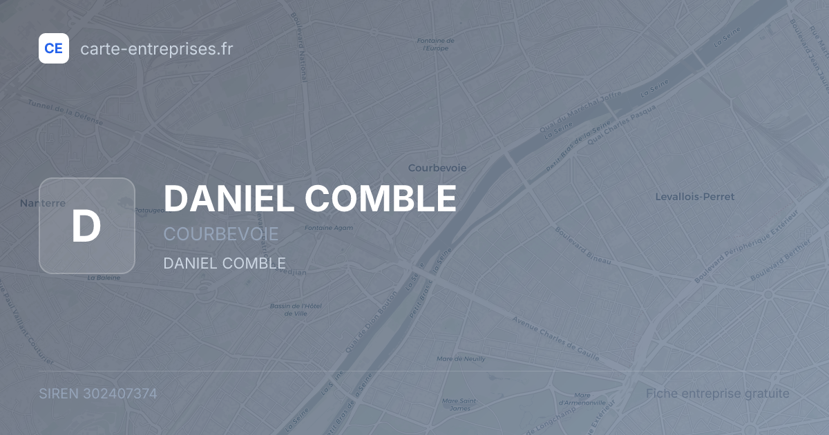 DANIEL COMBLE — 302407374 — fiche entreprise