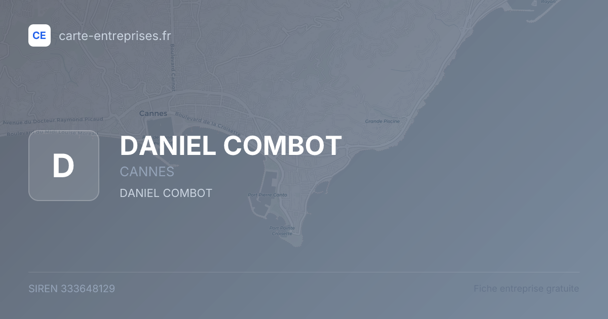 DANIEL COMBOT — 333648129 — fiche entreprise
