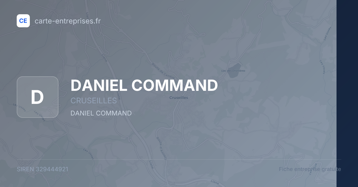 DANIEL COMMAND — 329444921 — fiche entreprise