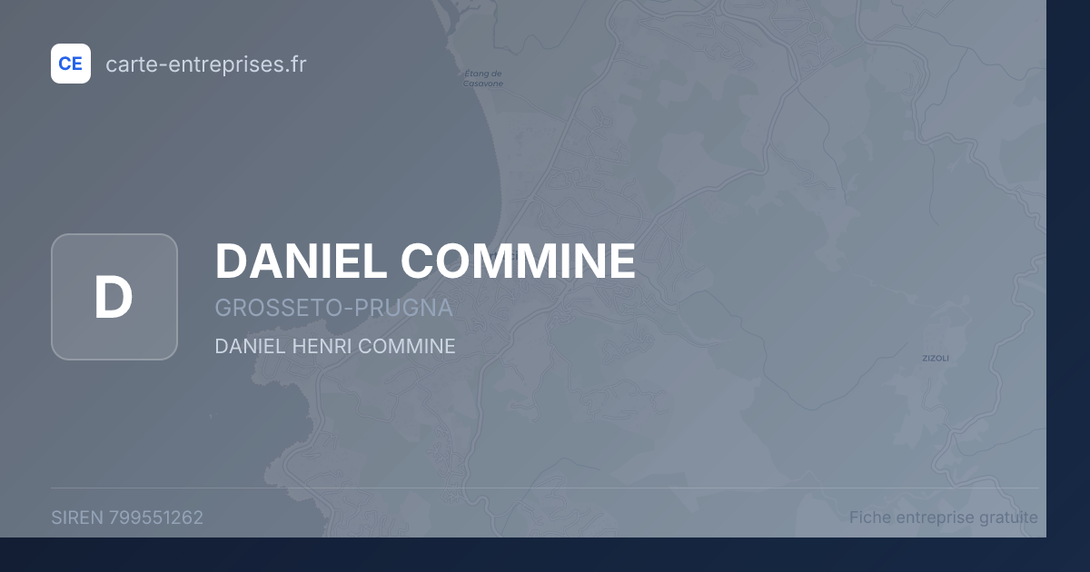 DANIEL COMMINE — 799551262 — fiche entreprise