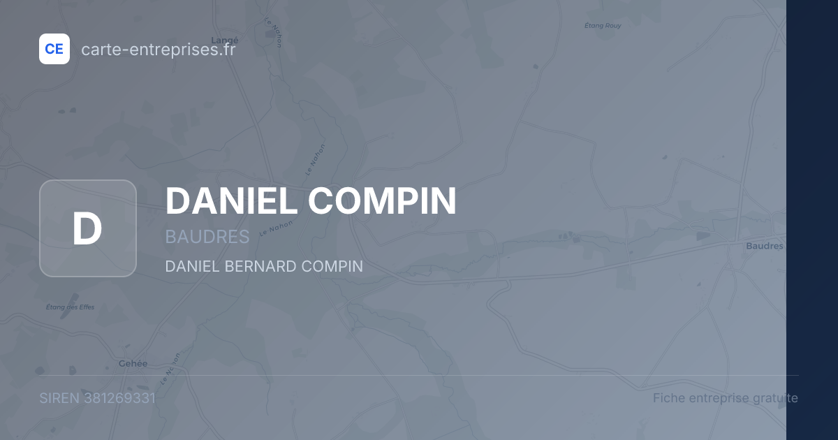 DANIEL COMPIN — 381269331 — fiche entreprise