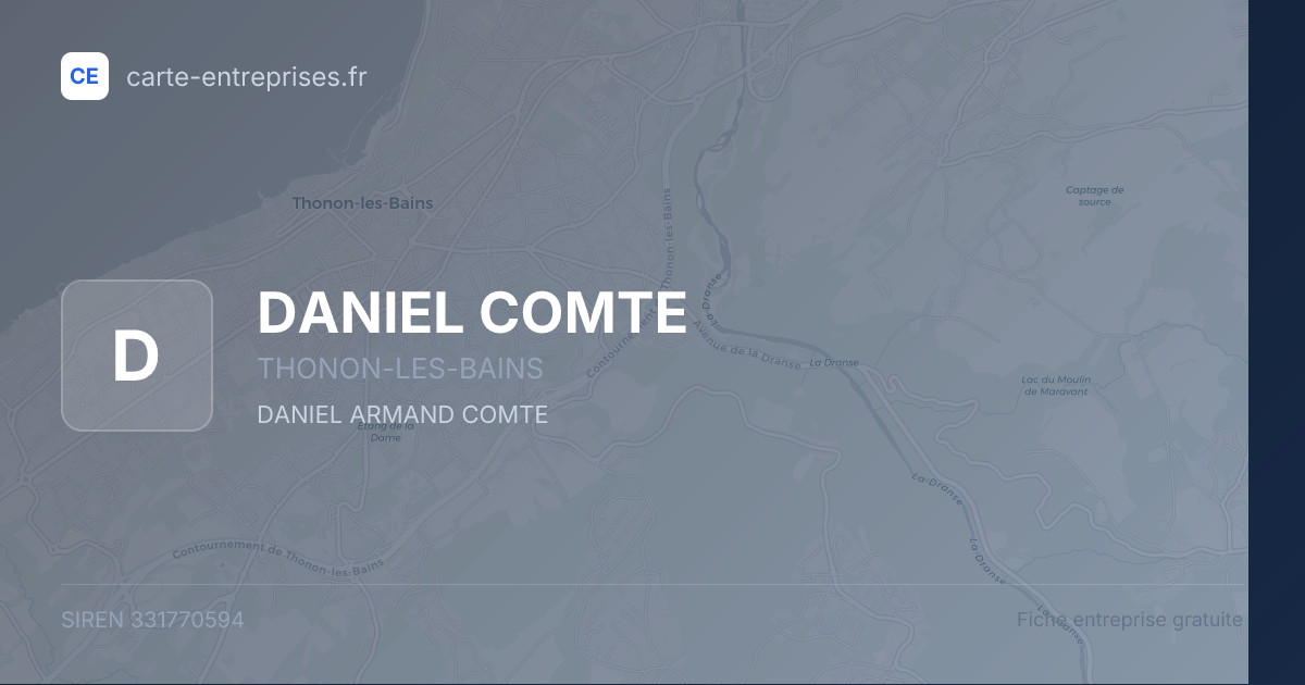 DANIEL COMTE — 331770594 — fiche entreprise