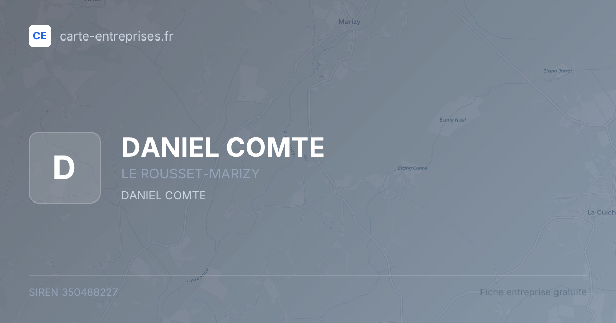 DANIEL COMTE — 350488227 — fiche entreprise