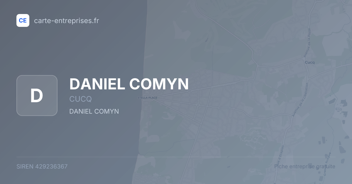 DANIEL COMYN — 429236367 — fiche entreprise