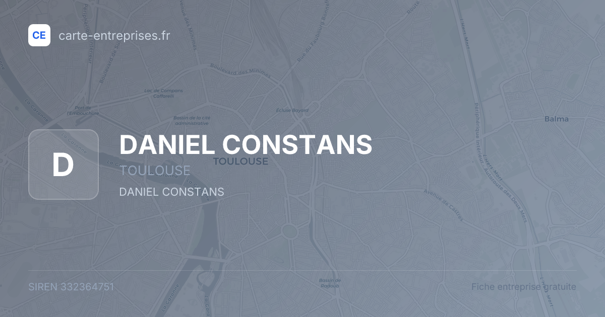 DANIEL CONSTANS — 332364751 — fiche entreprise
