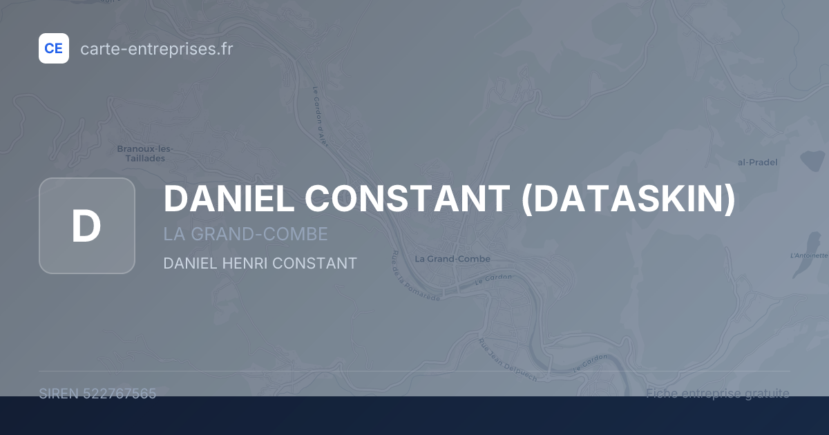 DANIEL CONSTANT (DATASKIN) — 522767565 — fiche entreprise