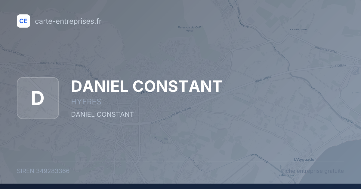 DANIEL CONSTANT — 349283366 — fiche entreprise