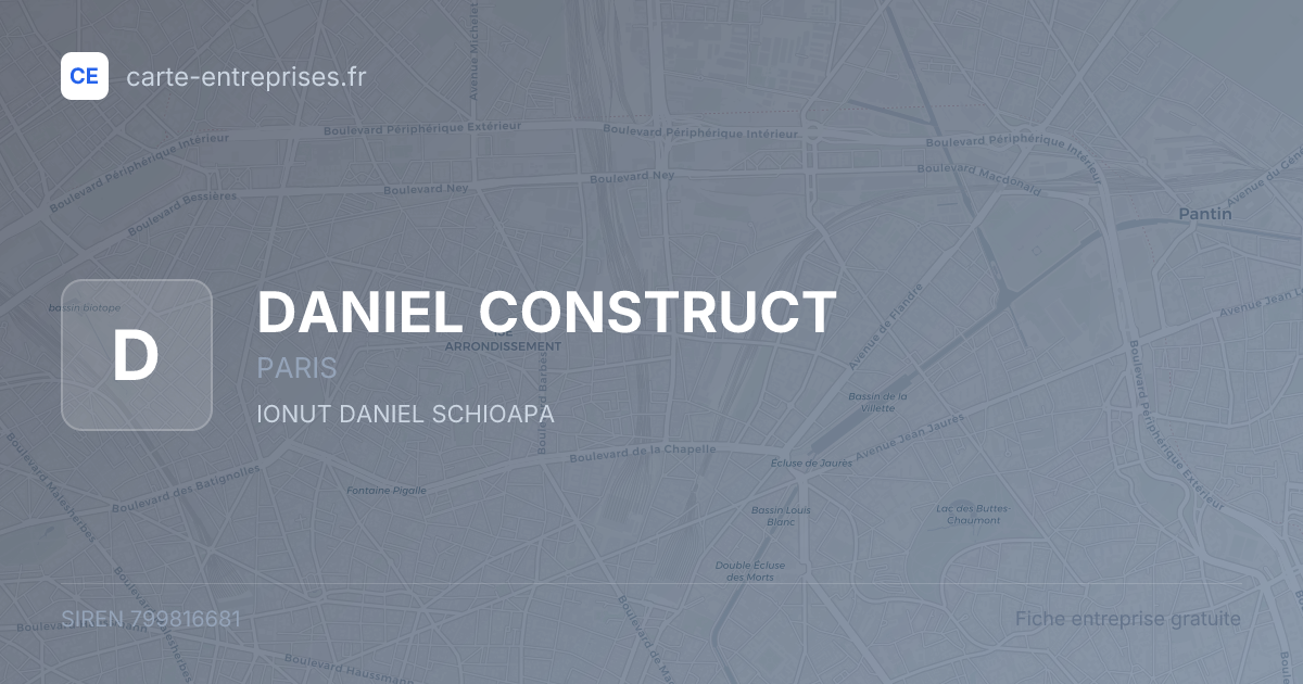 DANIEL CONSTRUCT — 799816681 — fiche entreprise