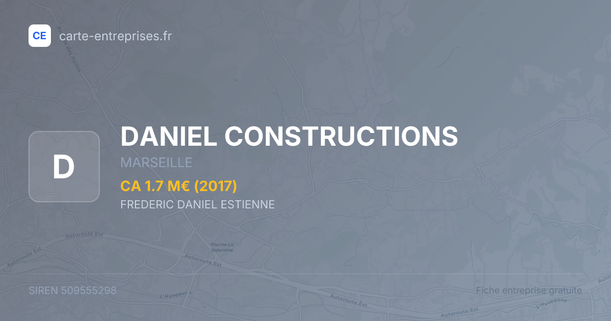 DANIEL CONSTRUCTIONS — 509555298 — fiche entreprise
