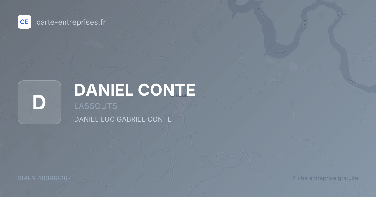 DANIEL CONTE — 403968167 — fiche entreprise