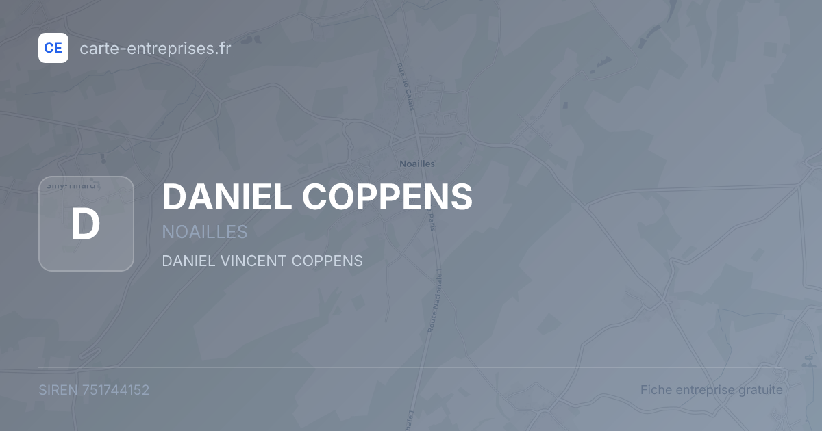 DANIEL COPPENS — 751744152 — fiche entreprise