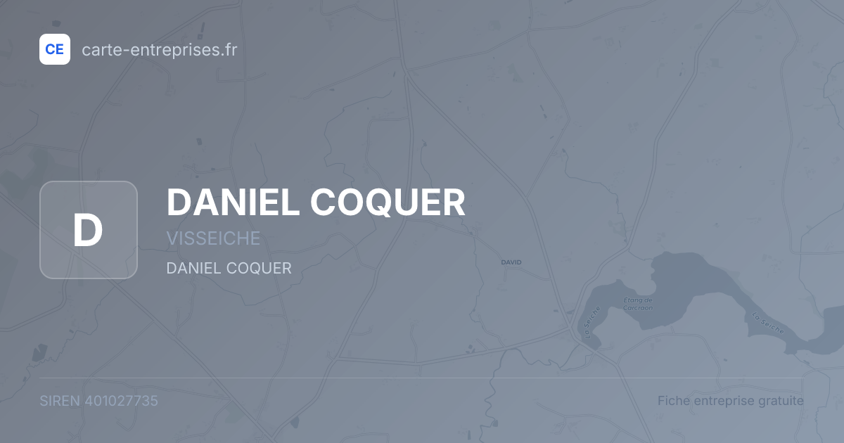 DANIEL COQUER — 401027735 — fiche entreprise