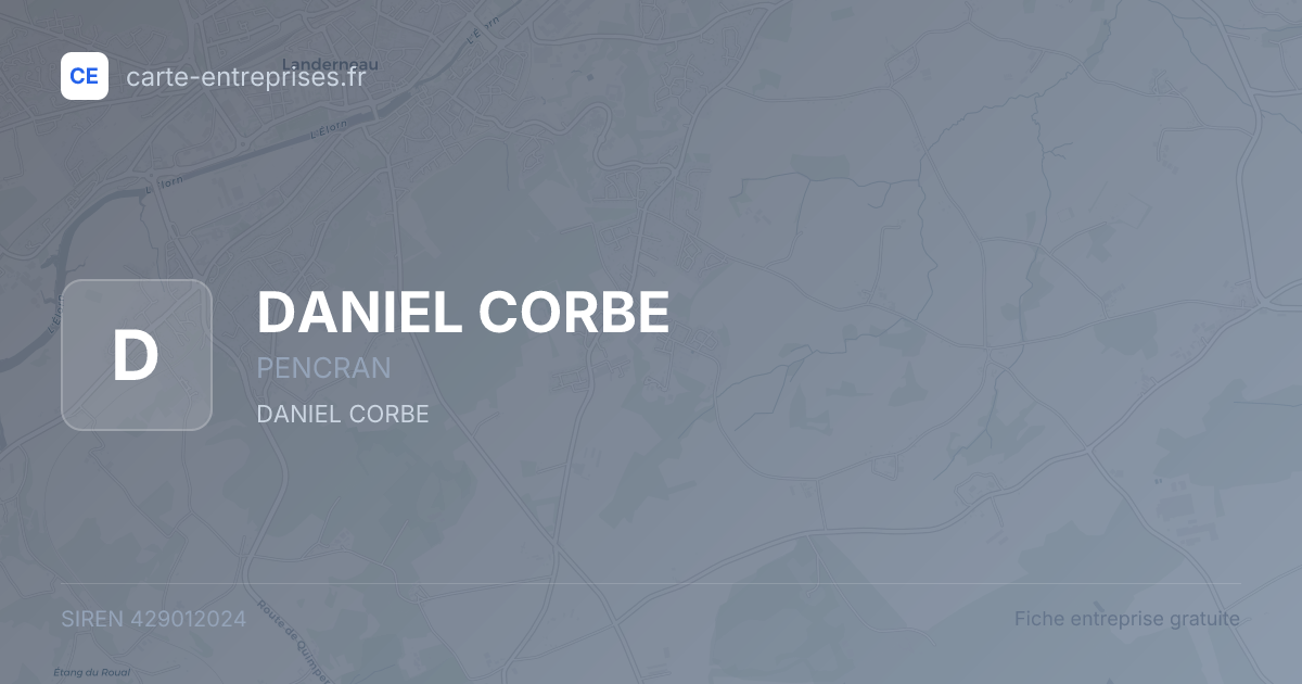 DANIEL CORBE — 429012024 — fiche entreprise
