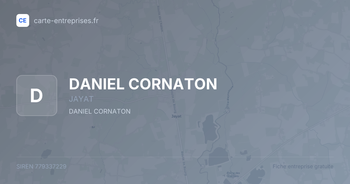 DANIEL CORNATON — 779337229 — fiche entreprise
