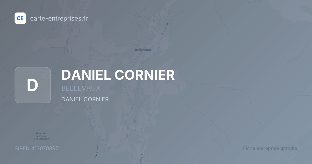 DANIEL CORNIER — 413070897 — fiche entreprise