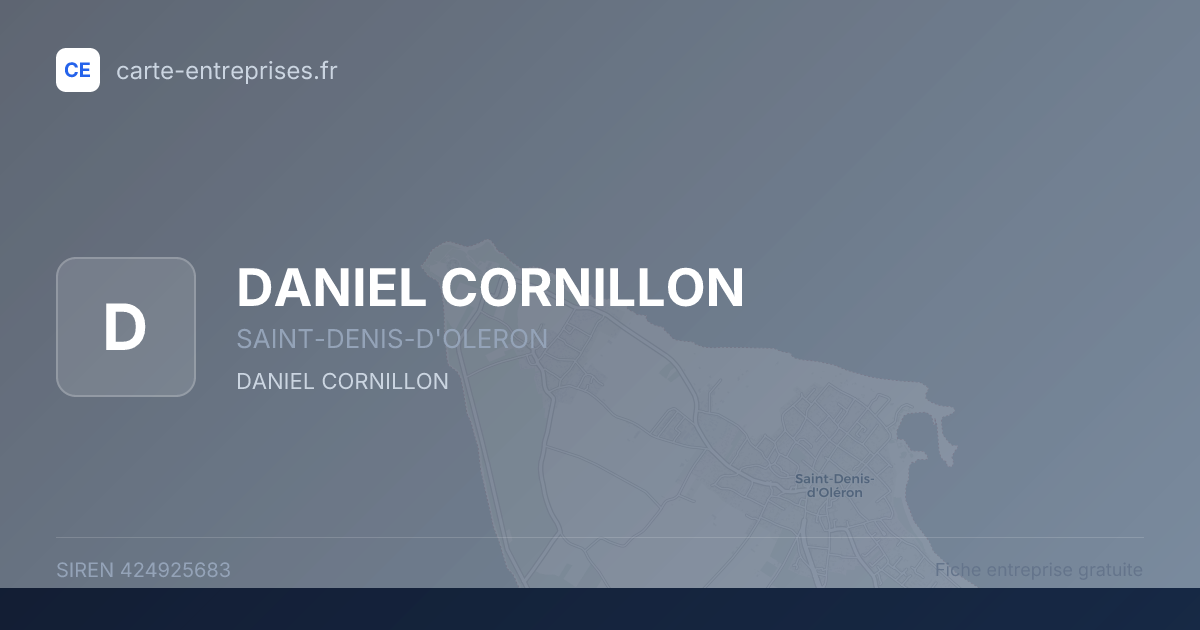 DANIEL CORNILLON — 424925683 — fiche entreprise