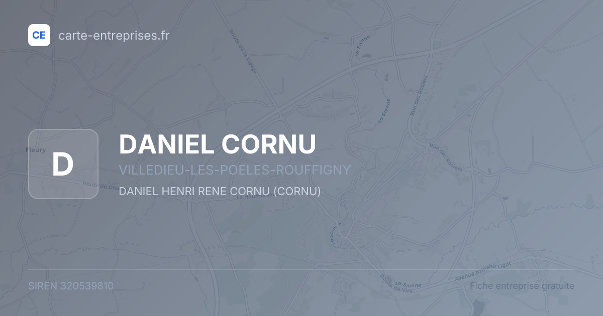 DANIEL CORNU — 320539810 — fiche entreprise