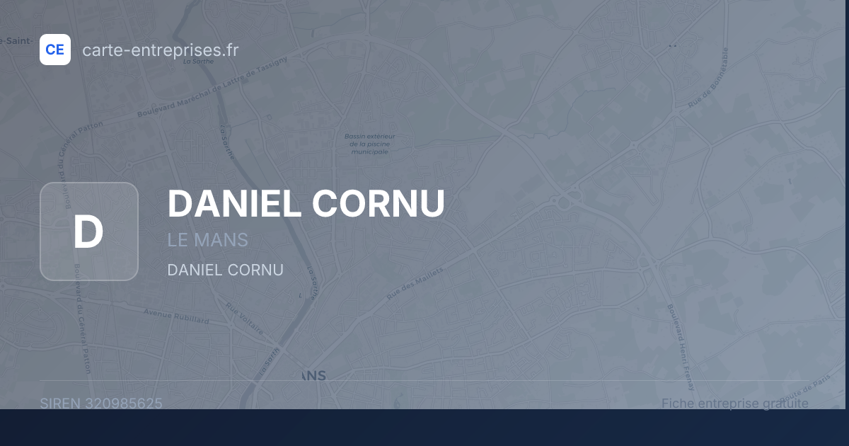 DANIEL CORNU — 320985625 — fiche entreprise