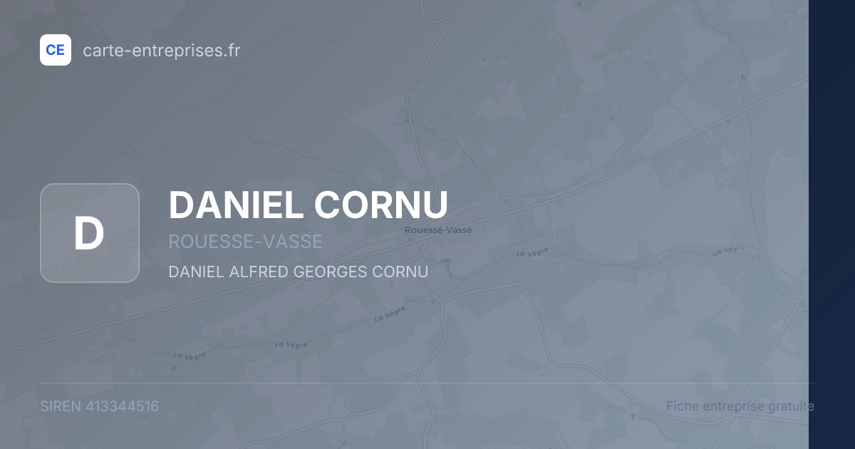 DANIEL CORNU — 413344516 — fiche entreprise