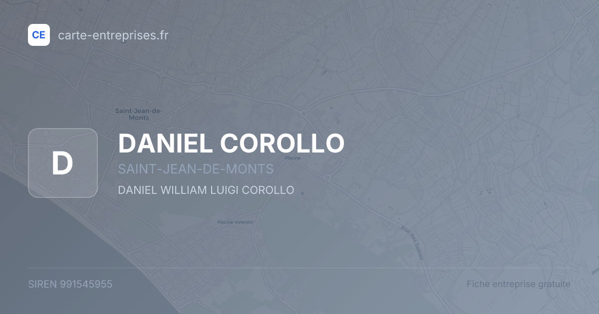 DANIEL COROLLO — 991545955 — fiche entreprise