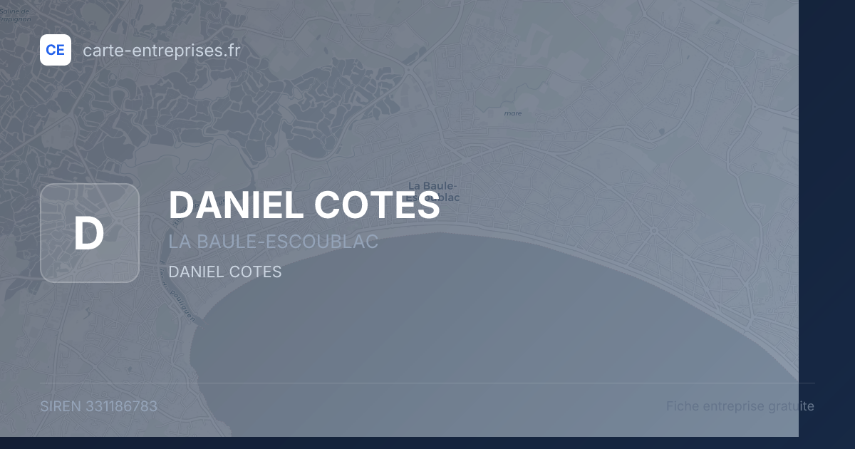 DANIEL COTES — 331186783 — fiche entreprise