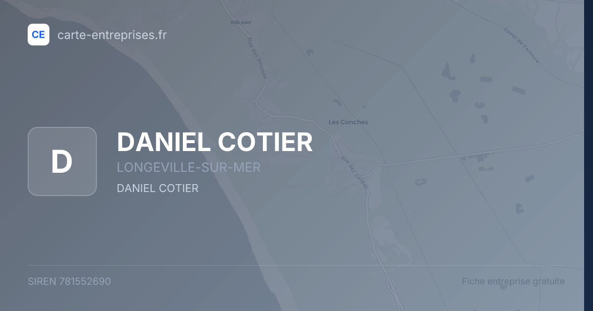 DANIEL COTIER — 781552690 — fiche entreprise