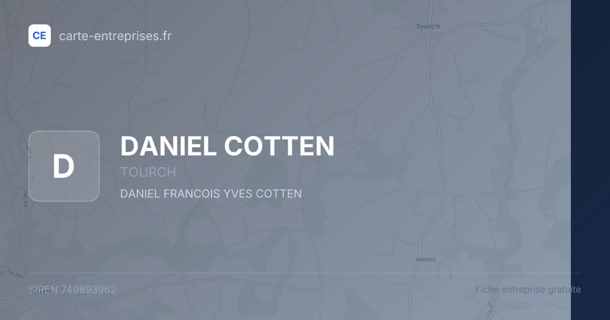DANIEL COTTEN — 749893962 — fiche entreprise