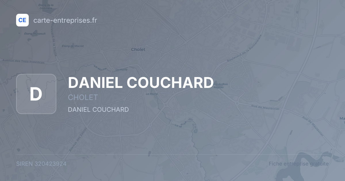 DANIEL COUCHARD — 320423924 — fiche entreprise