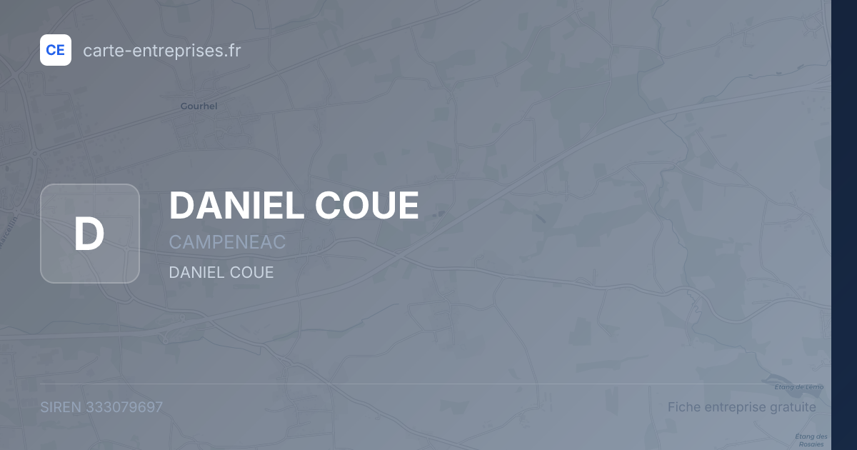 DANIEL COUE — 333079697 — fiche entreprise