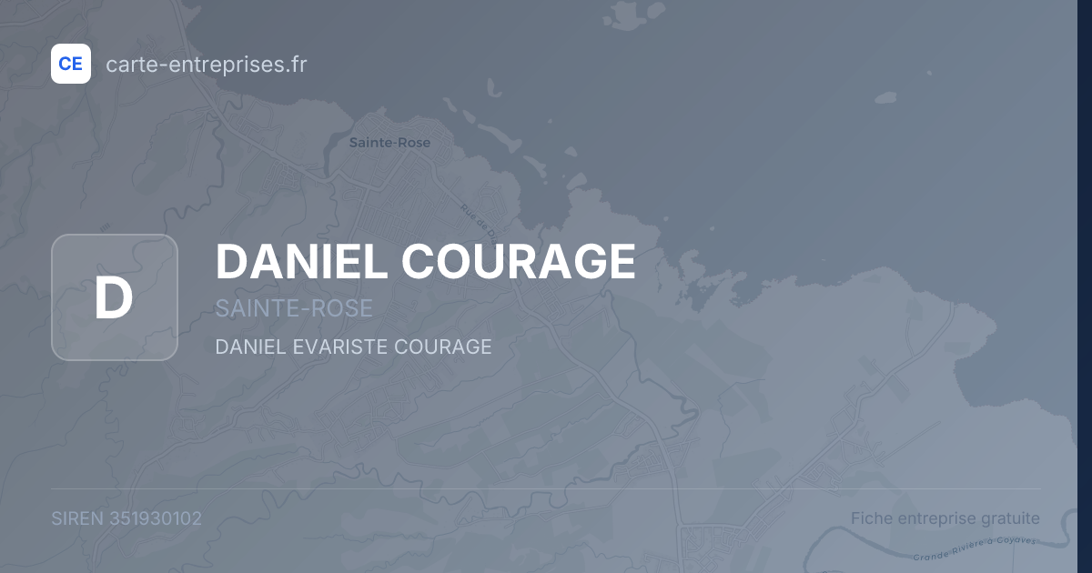 DANIEL COURAGE — 351930102 — fiche entreprise