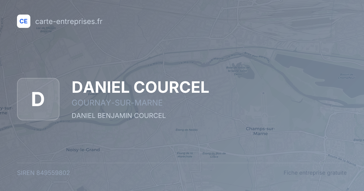 DANIEL COURCEL — 849559802 — fiche entreprise