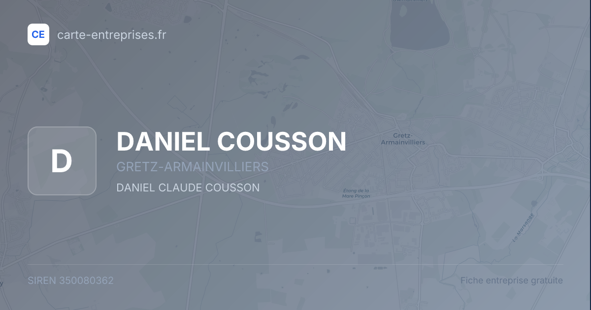 DANIEL COUSSON — 350080362 — fiche entreprise