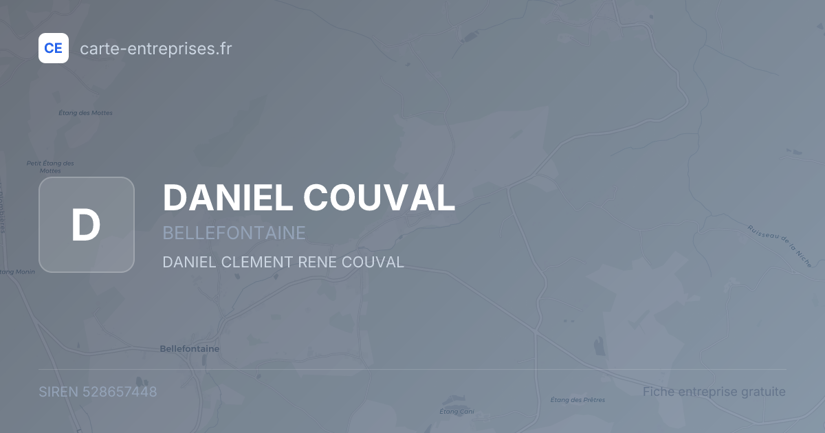 DANIEL COUVAL — 528657448 — fiche entreprise