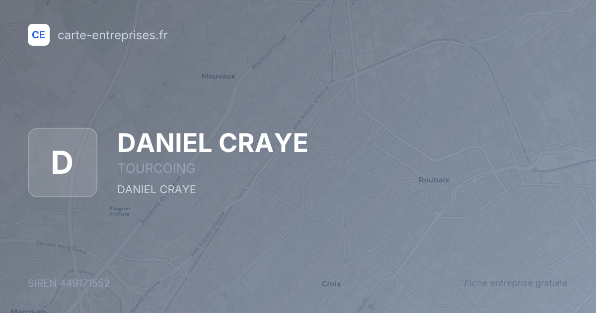 DANIEL CRAYE — 449171552 — fiche entreprise