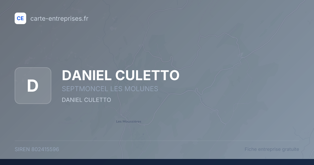 DANIEL CULETTO — 802415596 — fiche entreprise