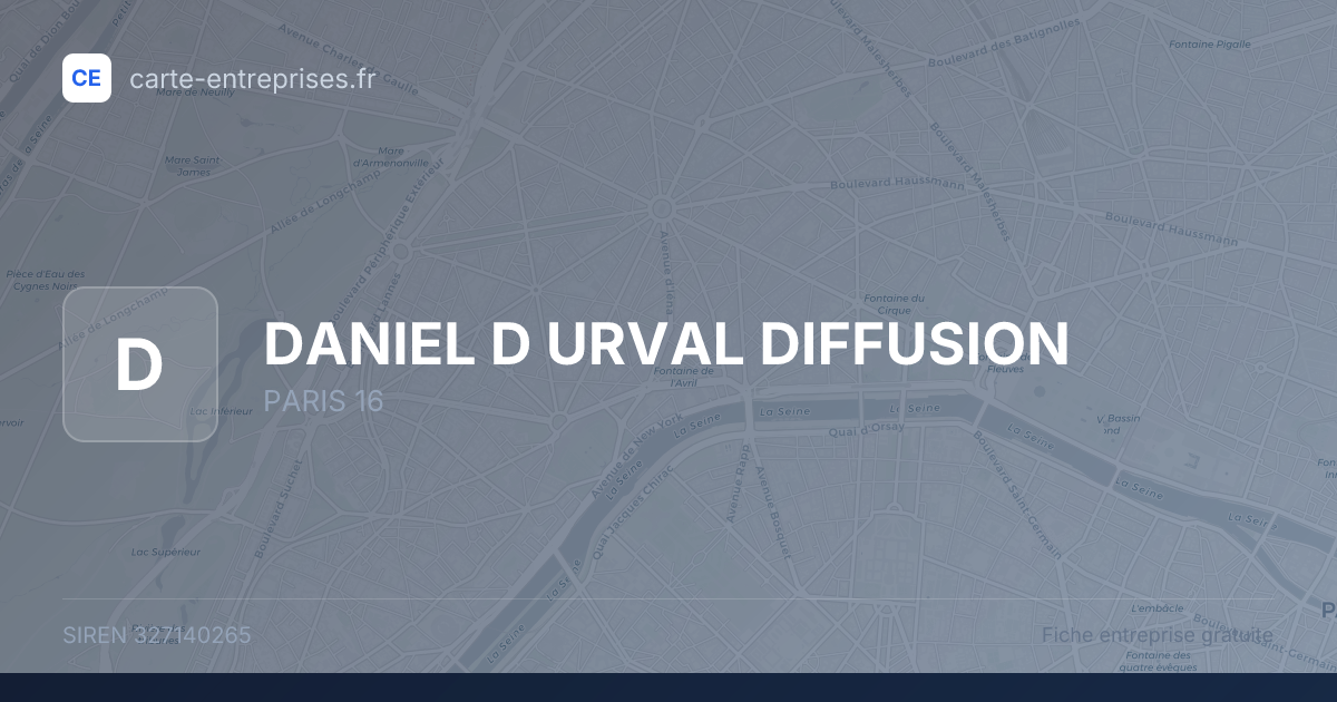 DANIEL D URVAL DIFFUSION — 327140265 — fiche entreprise