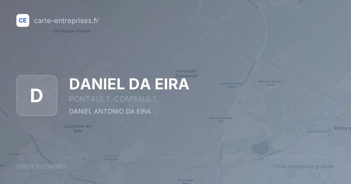 DANIEL DA EIRA — 352166987 — fiche entreprise