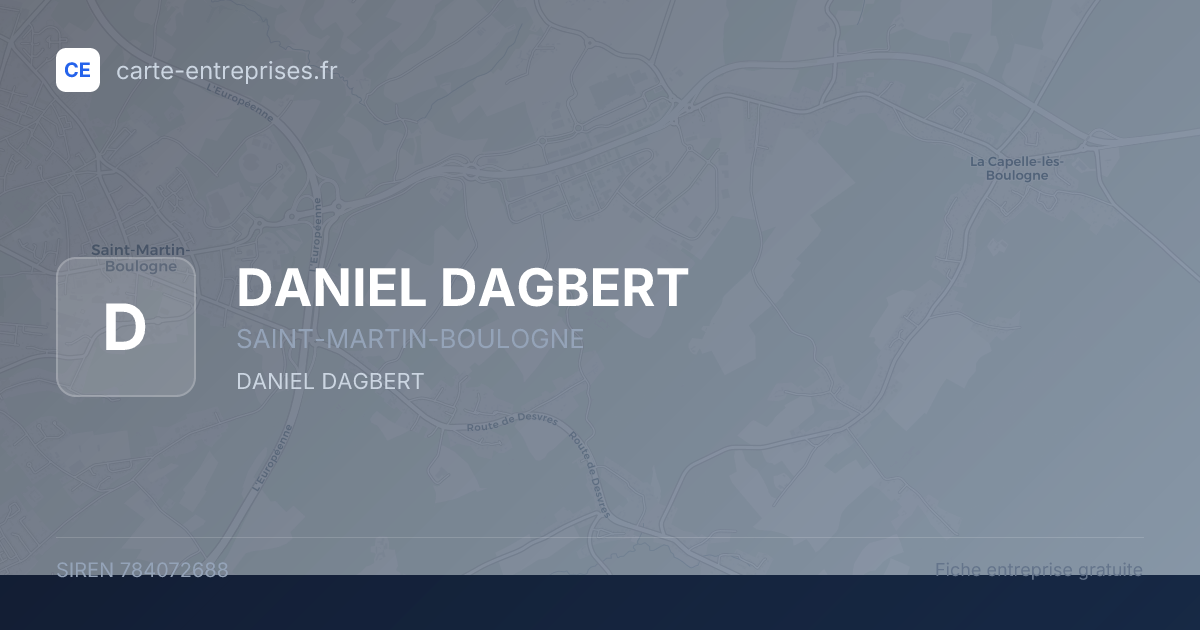 DANIEL DAGBERT — 784072688 — fiche entreprise
