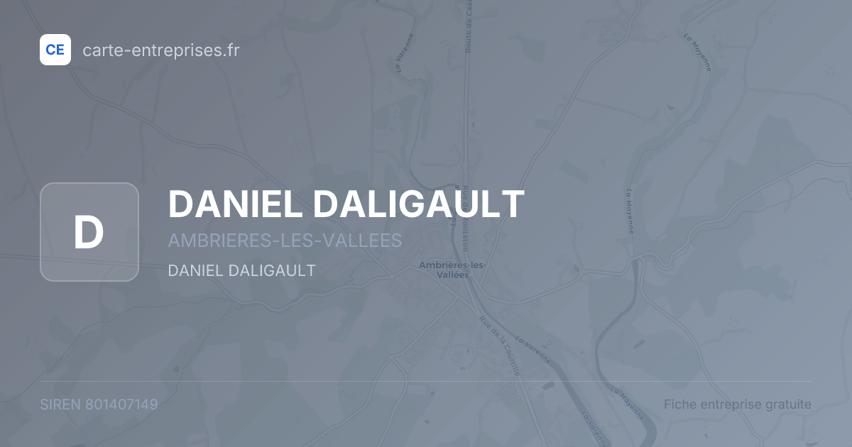 DANIEL DALIGAULT — 801407149 — fiche entreprise