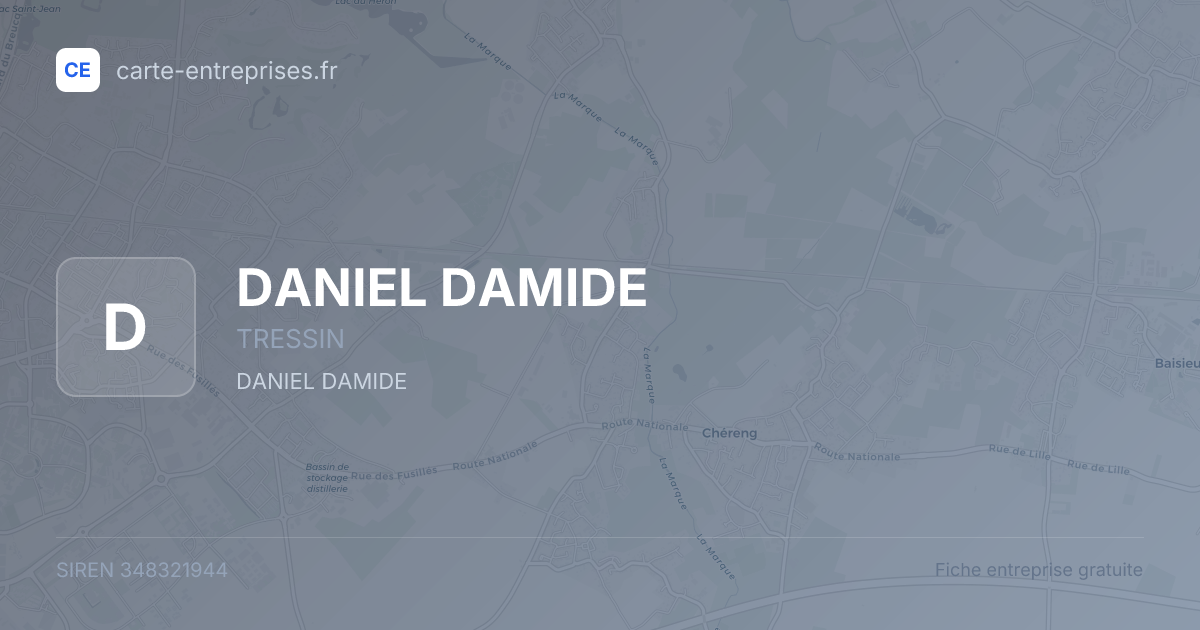 DANIEL DAMIDE — 348321944 — fiche entreprise